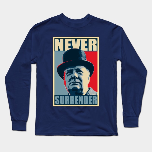 Never Surrender Long Sleeve T-Shirt by Nerd_art